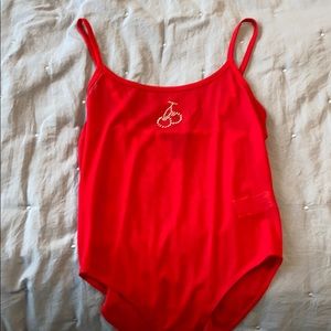 Mesh cherry bodysuit